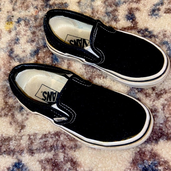 Kids Black Van Slide Sneakers size 11c - Picture 1 of 8